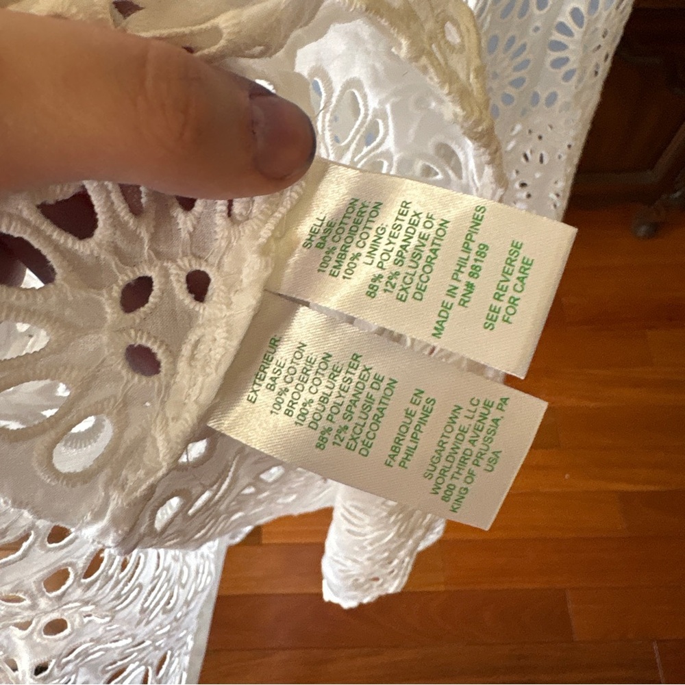 NEW Lilly Pulitzer Mialynn Midi Eyelet Shirt Dress White Pinwheel Women’s 8 NWT - Picture 8 of 9